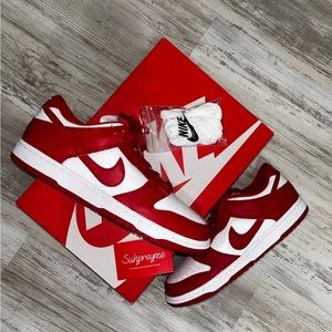 BRAND NEW Nike Dunk Low SP St.John’s White / Red
